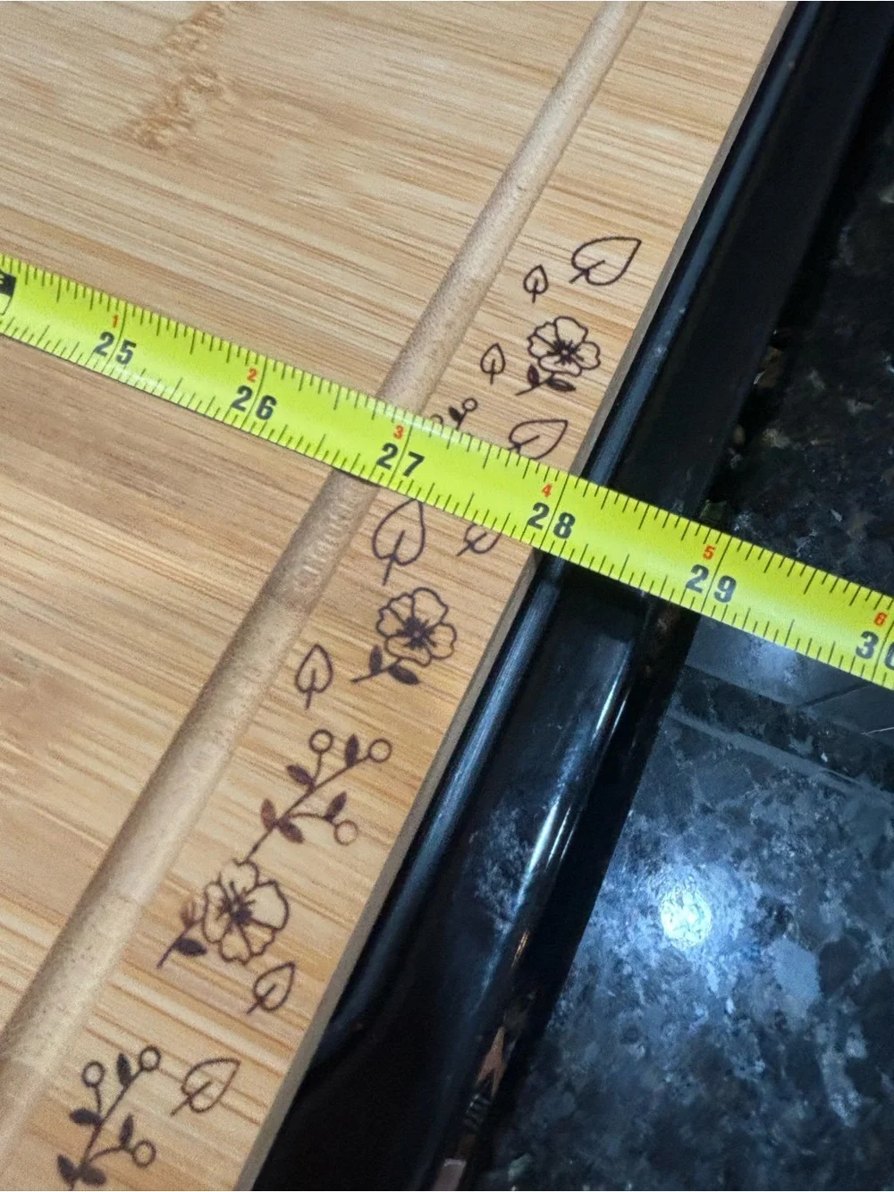 Country Living Bamboo Cutting Board - Natural- never used